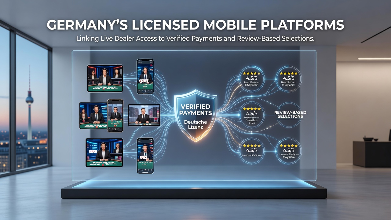 Übersicht über lizenzierte mobile Plattformen mit Live-Dealer-Angeboten und Zahlungsoptionen in Deutschland
